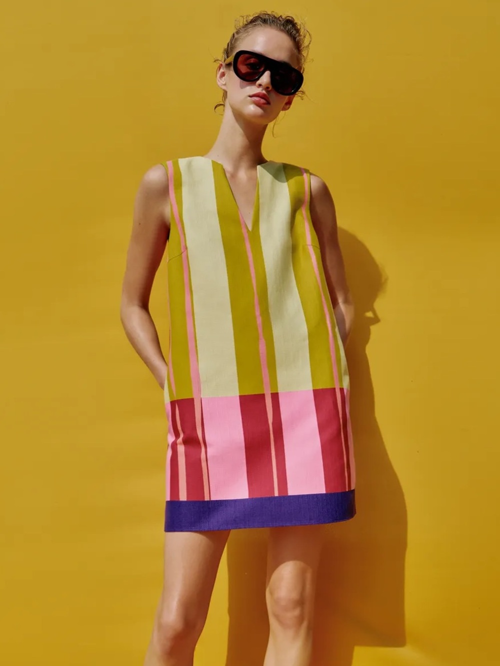 Zara SHORT STRIPED DRESS